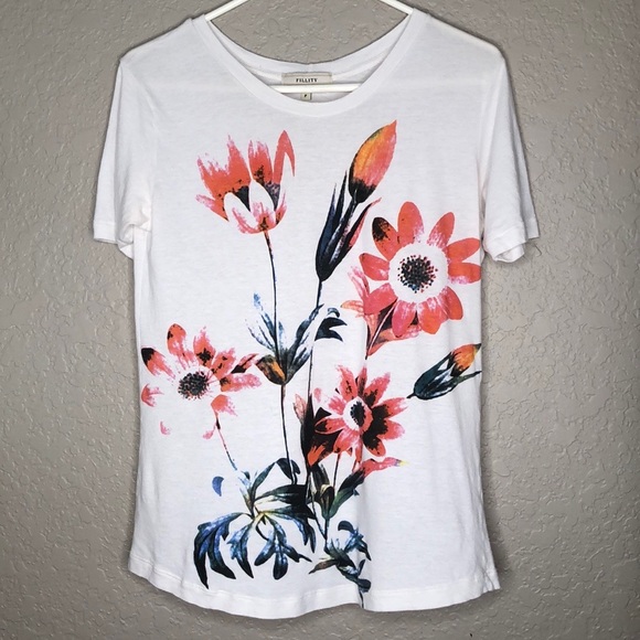 Fillity soft floral off-white t-shirt - Picture 1 of 5